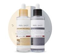 Peel Shot Glow Rice Ampoule Duo, Soft Exfoliating Face Scrub & Body Scrub for Dead Skin Cells Blackhead Remover, Rice Face Exfoliator, Refines Pores, Smooth Skin, Korean Skin Care, 80ml*2