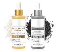 Peel Shot Glow Rice Ampoule Duo, White & Black Rice Scrub, Gentle & Face Scrub Skin Care, Rice Exfoliating Face for Delicate & Radiant Skin