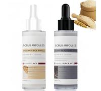 Peel Shot Glow Rice Ampoule Duo White Rice Ampoule+Black Rice Ampoule,Serums for Brightening Exfoliating and Moisturizing,Face Exfoliator & Pore Minimizer,Contain Nia/cinamide,for All Skin Types