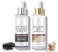 Peel Shot Glow Rice Ampoule Duo White Rice Ampoule+Black Rice Ampoule Soft Exfoliating Face and Body Scrub Dead Skin Cells, Body Exfoliator Dead Skin Remover for All Skin Types (All, 2PCS)