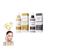 Peel Shot Glow Rice Ampoule Duo White Rice + Black Rice Ampoule,Gentle Soft Facial Scrub Exfoliator,Face Scrub Exfoliator Pore Minimizer for Face,Body Exfoliator Dead Skin Remover for All Skin Types