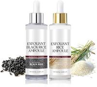 Peel Shot Glow Rice Ampoule, Face Scrub Exfoliator, Black And White Rice Exfoliant, Soft Exfoliating Face and Body Scrub, Blackheads Remover For All Skin Types (2PC, One Size)