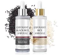 Peel Shot Glow Rice Ampoule, rice peel shot, rice exfoliator for face, Rice White Rice + Black Rice Exfoliating Scrub, Deep Cleans Pores, Improves Rough Skin, Suitable for all skin types, 2 * 100ml