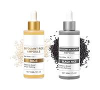 Peel Shot Glow Rice Rice Ampoule Duo, White and Black Rice Face Exfoliator, Exfoliating Toner for Face, Hydrating, Refining Pores, Anti-Aging Serum for All Skin Types (60ml, 2pc)