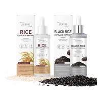 Peel Shot Glow White & Black Rice: Face Exfoliator Rice Toner Peeling Ampoule Soft Exfoliating Skin Peel for Face and Body Remover Dead Skin For All Skin Types 80ml*2