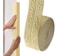 Peel Stick Trim Molding - Self Adhesive Waterproof Cove, Base Moulding 10 Meters Wall Edge Trim with Flexible Decorative Design PVC Border Strip with Installation for Kitchen Hallway Ceiling Balcony