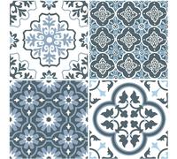 Peel & Stick Vinyl Floor Tiles 10pcs Per Pack Marble Moroccan Floral Patterns Available Self Adhesive - MYRIAD FP2951
