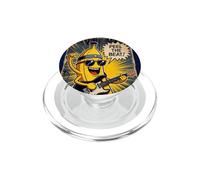 Peel The Beat Rock n Roll Banana Guitarist PopSockets PopGrip for MagSafe