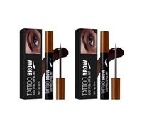 Peelable Eyebrow Tint Gel with Applicator, 02 Light Brown, 2-Pack, 6 g | Smooth Flexible Film, 6 g Per Tube, Resists Water, Sweat, Smudging And Transfer, For Work, Commutes And Humid Outings