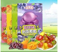 Peelable fruit gummies155g/box, grapes mangoes green grapes strawberry flavored gummies，Chewing Candy,Chinese Snacks,Dessert, peelable mango gummies， Candy gifts (Grape flavor,2box)