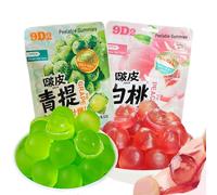 Peelable Soft Candy,White Peach Grape Flavor Peeling Fruit Fudge,50% Fruit Juice Content Gummy Candy,Chewing Candy,Desserts,Wedding Candies,Juice Gummies,Casual Snacks Gift (White Peach,6bag)