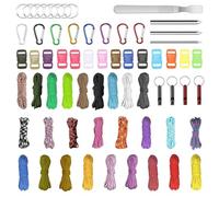 Peelanmall Paracord 550 Nylon Rope, Paracord Rope 4 mm, Multicoloured Parachute Cord Bands Kit, Paracords Bracelet, DIY Bracelets Bands Set, for Key Chains, Dog Leads, Leads (26 Colours-1)