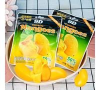 Peeled fruit candy 75g/bag, 50% fruit juice content, peeled fruit candy, soft and hard candy, Chinese candy, chewy candy, casual snacks, candy snack gift package (Mango flavor,3bags)