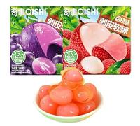 Peeled fruit juice gummies 108g/box, lychee mango grape flavored soft candy,delicious fudge,chewing candy,healthy candy,wedding candies,casual desserts,dim sum,snacks gift pack (Peach,2box)
