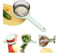Peeler with Container Double-Sided Blade Vegetable Peeler with Storage Box Multifunctional Veggie Carrot Potato Peeling Tool Smooth Peeling (Green)