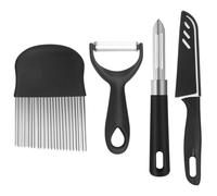Peelers for Kitchen,Set of 4 Sharp Stainless Steel Quick Potato Peeler, Y-Shaped Traditional Potato Peeler, Potato Crinkle Cutter, for Rotary Peeling Cutting and Slicing of Fruits and Vegetables