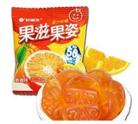 Peeling fruit fudge,7 kinds of fruit flavored fudge,50% fruit juice content,Healthy nutritious dessert,grape lychee fudge,wedding candy,Gummy Candy,Snack Gifts (orange,20packs)