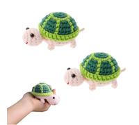 Peenbbop 2 Pcs Crochet Turtle Handmade Mini Worry Dolls