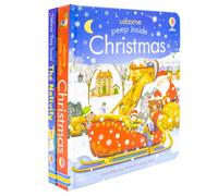 Peep Inside Christmas & Peep Inside Nativity 2 Books Collection Set by Anna Milbourne (Hardback)