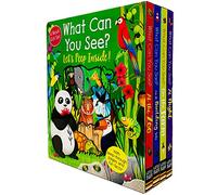 Peep Inside What Can You See? Series 4 Books Collection Box Set (At the Zoo, At Night, On the Farm & On a Building Site)