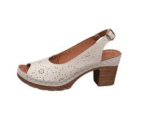 Peep Toe Slingback Sandals, Chunky Heel Sandals For Women, Ladies Dressy Peep Toe Slingback Chunky Low Heeled Wedge Sliders Dress Slider Summer Holiday, Buckled Square Heel Sliders Women