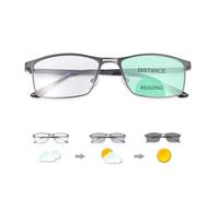 PEEPAI Photochromic Bifocal Reading Glasses for Men Women UV Sun Readers Outdoor Sunglasses Computer Anti Blue Light Eyeglasses 1.0