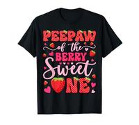 Peepaw Of The Berry Sweet One Strawberry 1St Birthday T-Shirt