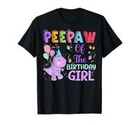 Peepaw of The Birthday Girl Dinosaur Saurus Rex Party T-Shirt