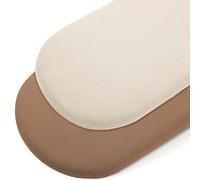 Peepeemax Crib Sheets Pack of 2, 100% Cotton Bedside Crib Fitted Sheets, Soft Muslin Toddler Bed Sheets for Next to Me and All Bedside Cribs, Travel Cot, Bassinet up to 90x55cm (Light Brown)