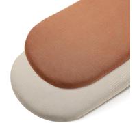 Peepeemax Moses Basket Sheets 90x50 cm, 2 Pack Muslin Bedside Crib Fitted Sheets, Soft and Breathable Crib Sheets Fit for Rectangular and Oval Bassinet Mattress and Bedside Cots (Brown)