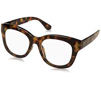 Peepers by PeeperSpecs Women's Center Stage Blue Light Blocking Reading Glasses and No Correction Eyewear, Tortoise, 2 x