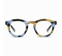 Peepers by PeeperSpecs Women's Stardust Round Blue Light Blocking Reading Glasses, Multi Horn, 46