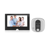 Peephole Camera WiFi, 1080P 4.3in HD 2 Way Peep Hole Cameras for Front Door, Digital WiFi Viewer, Visual Intercom Doorbell PIR Motion Detection