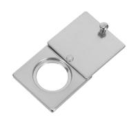 Peephole Cover for Front Door, Privacy Viewer Protector 0.63inch | Silver Copper Metal, Low-profile Minimalist Design, for Hotel Guests, Dorm Residents, Office and Security Doors
