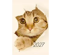 Peeping Cat 2027 A5 Family Diary With Week To Page: Curious Pet Weekly Organiser For Business or Home