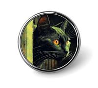 Peeping on The Wall Lapel Pin Durable Metal Round Brooch Pins Lightweight & Elegant Badge for Shirts, Jackets, Backpack & Gifts