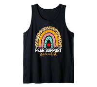 Peer Support Specialist Leopard Rainbow Healthcare Doctor Tank Top