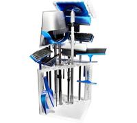 PeerBasics Corner Storage Rack, Home Tool Storage Organization, Up to 35 Tools like Mops Brooms Towels Dust Pan Squeegee, House Closet Garage Garden Yard Plus Pegboard