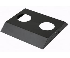 Peerless MOD-ACF2 Modular Series Dual-Pole Cosmetic Cover for Ceiling/Floor Plate - Black