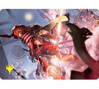 Peerless Samurai Art Card (#63) (Gold Signature) | Kamigawa: Neon Dynasty