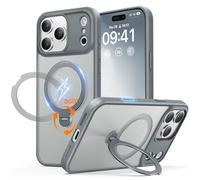 Peerock for iPhone 17 Pro Max Case: with 360° Spin Magnetic Stand, Camera Control Button, Fit for MagSafe, Military Drop Protective Slim Phone Cover for 17 ProMax with Ring Kickstand, 6.9", Grey