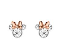 Peers Hardy - - Brass Tt Slv Plt Crystal Minnie Pink Bow Stud Earring / - N59z
