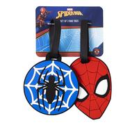 Peers Hardy Luggage Tags: Marvel Spiderman Red and Blue 2 Piece Luggage Tags