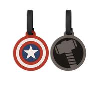 Peers Hardy Luggage Tags: Disney Marvel Thor and Captain America 2 Piece Luggage Tag Set