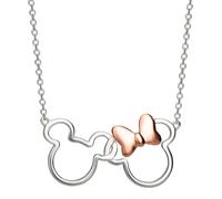 Disney Minnie And Mickey Silver & Rose gold Plated Necklace NF00287TL-18