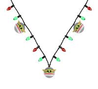Peers Hardy Star Wars Baby Yoda green white and red flashing lights Christmas necklace NH00947L-30