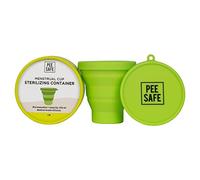 PEESAFE Menstrual Cup Sterilizing Container (1N) | Made with Medical Grade Silicone | Foldable, Compact & User Friendly | Microwaveable | Menstrual Cup Steriliser