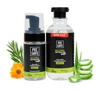 PEESAFE Natural Intimate Wash for Men with Refill| 13.52 Fl.Oz | Ball Wash for Men | Genital Wash | Daily Hygiene Wash, with Tea Tree Essential Oil and Ayurvedic Extracts | Super Value Pack