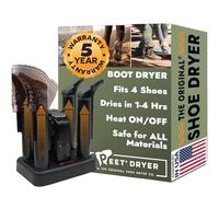 PEET, Advantage Plus 4-Shoe Electric Shoe and Boot Dryer with Fan & Heat Settings, Made in the USA, Black