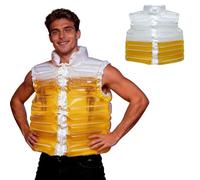 PeeToos Novelty Transpret Inflatable Drink Jacket - Wearable Beverage Holder with Built-in Straws, Funny Party Costume for Adults, Pool & Festival Gag Gift